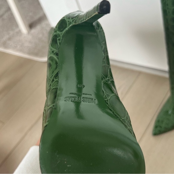 GREEN CROC PARIS TEXAS BOOTS SIZE 40 - Picture 5 of 11